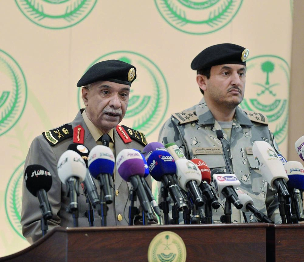 منصور التركي خلال المؤتمر الصحفي    