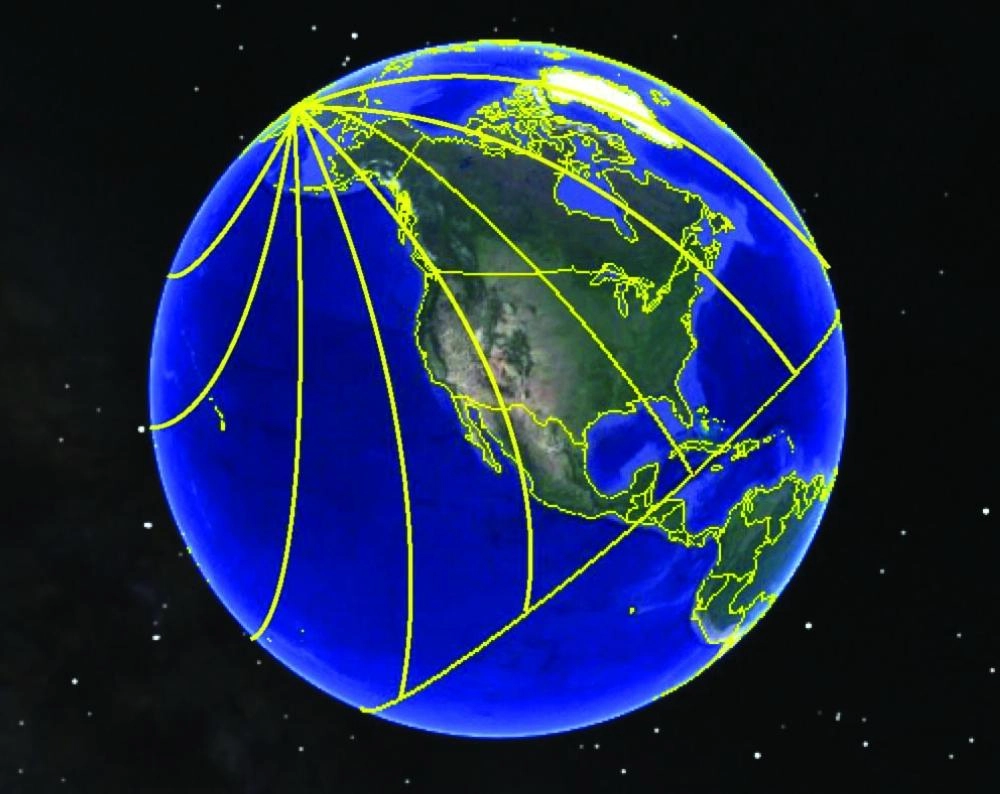






خطوط توضح مدى الصاروخ الجديد