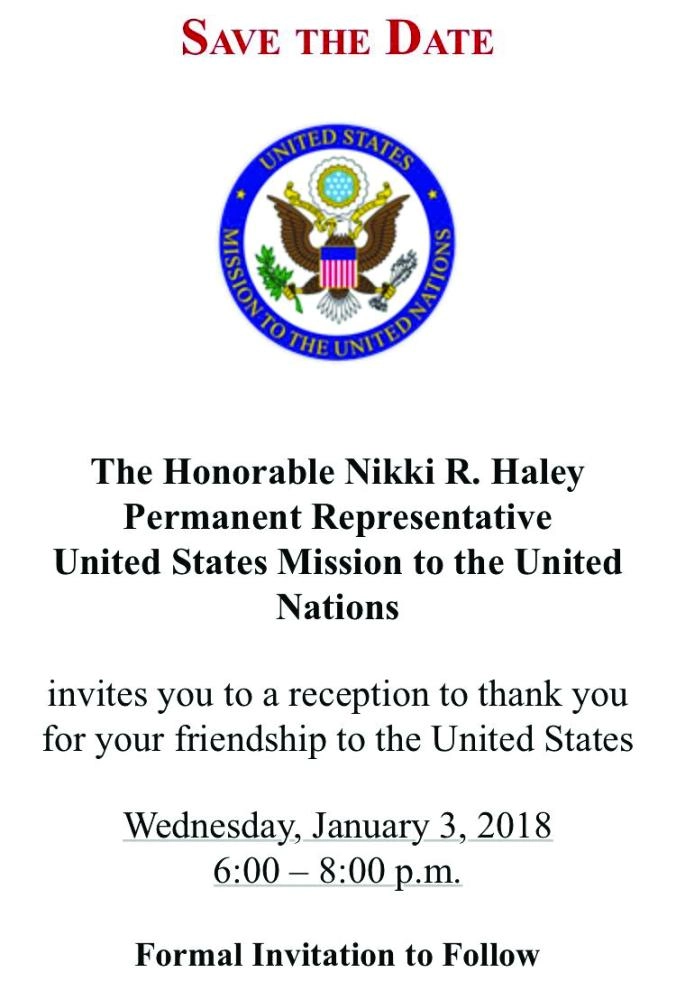 دعوة السفيرة الأمريكية