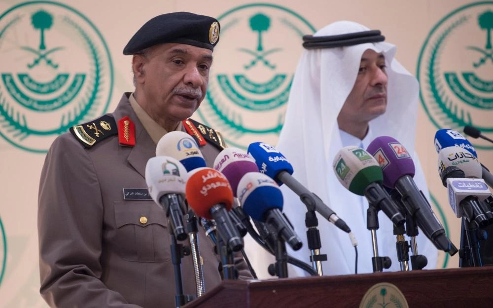 منصور التركي وبسام عطية خلال المؤتمر أمس                                       (واس)