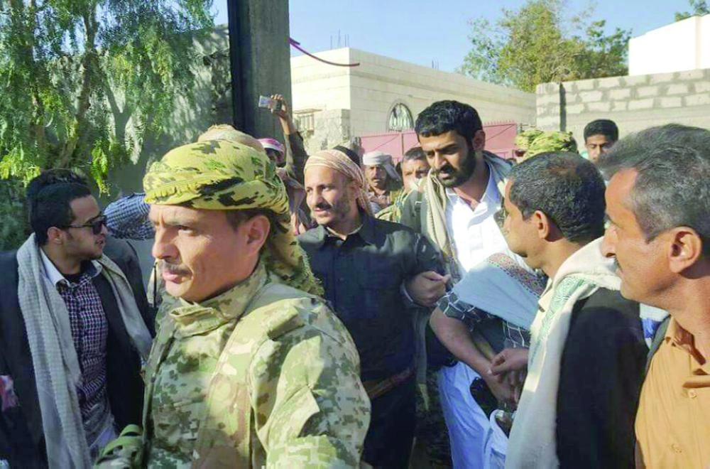 






طارق صالح لدى ظهوره الأول في شبوة                              (تويتر)