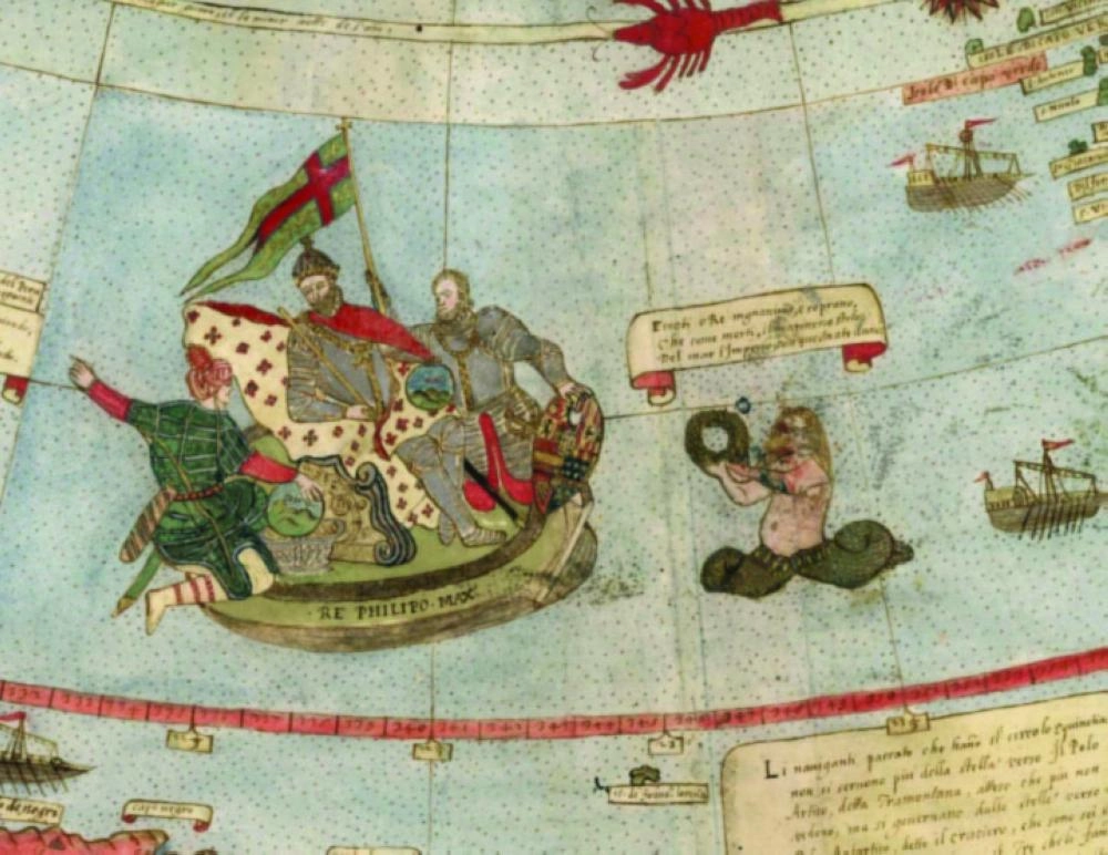 جانب من الخريطة يصف وحشا أسطوريا (Hyperallergic)