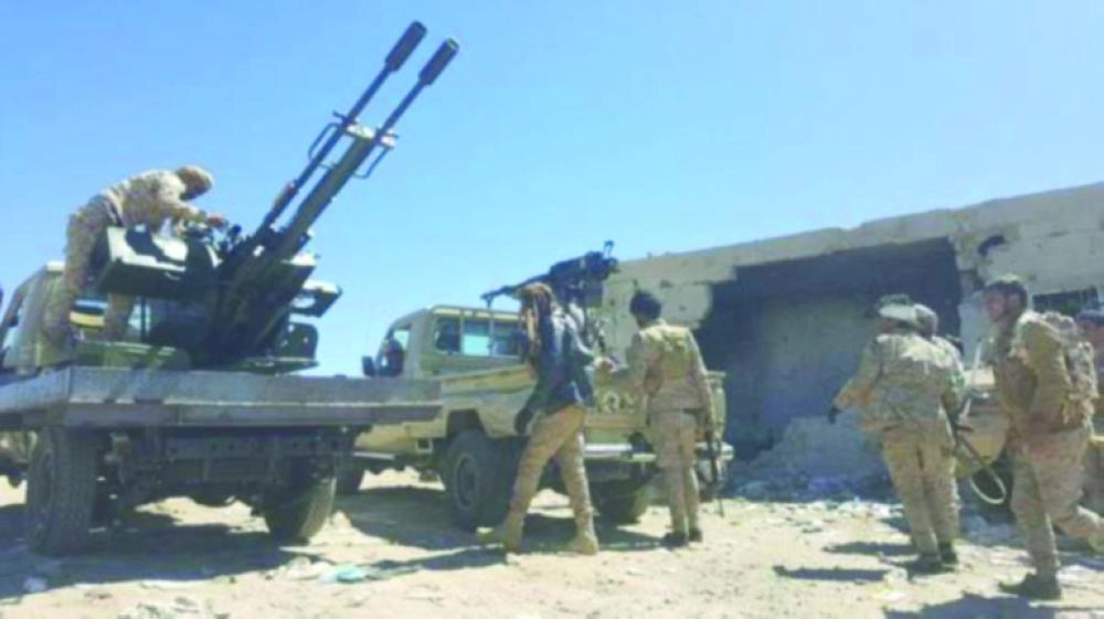 أفراد من الجيش الوطني في جبهة صعدة