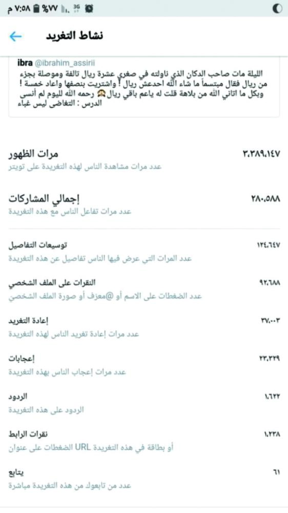 تحديث الإحصائية