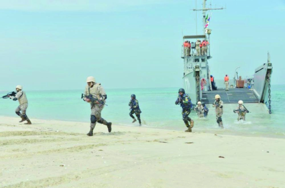 من ختام التدريبات المشتركة بين البلدين أمس                                                             (واس)