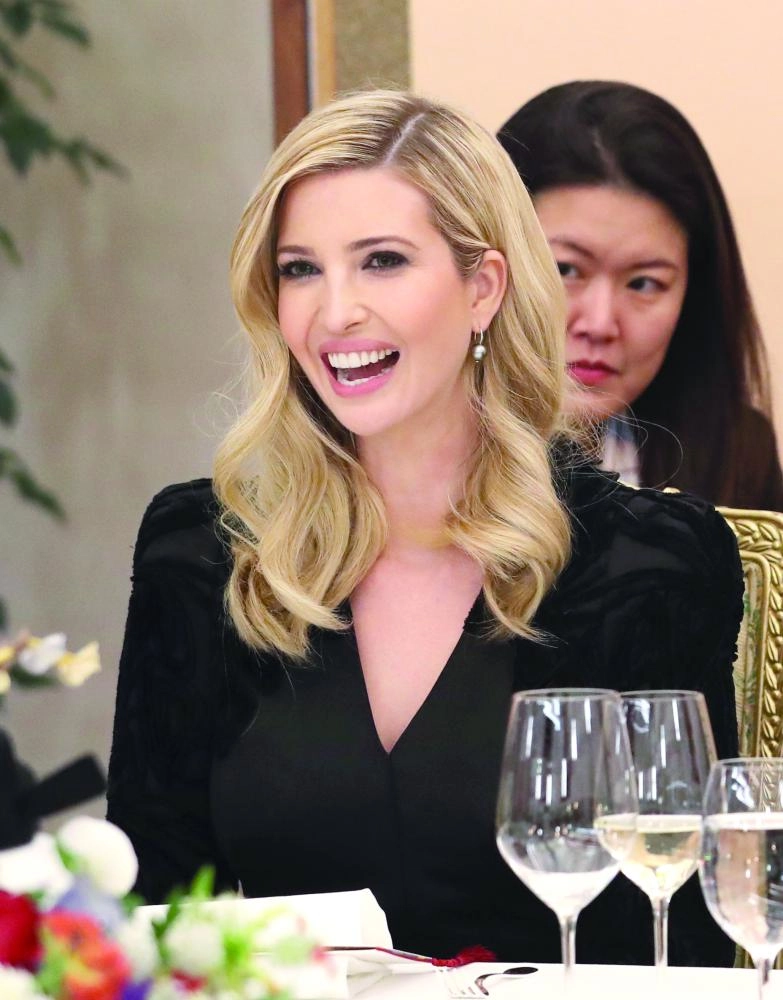 Ivanka Trump, US president's daughter and senior advisor smiles during a dinner at the presidential office Cheong Wa Dae in Seoul, South Korea, 23 February 2018. Ivanka Trump visits South Korea to lead a US delegation to the closing ceremony of the PyeongChang Winter Olympic. Photo: ---/YNA/dpa