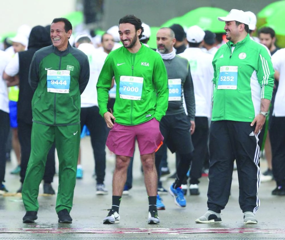 تركي بن عبدالعزيز وفهد بن جلوي وهادي بكر شاركوا في سباق 8 كلم  (هيئة الرياضة)