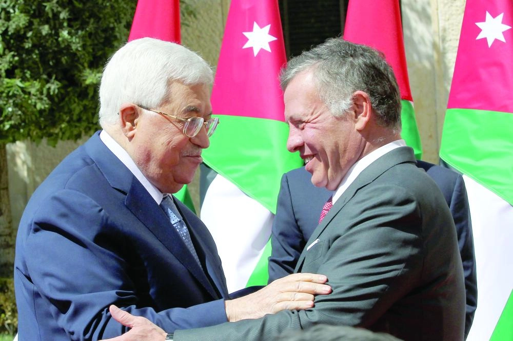 






ملك الأردن خلال استقباله الرئيس الفلسطيني محمود عباس (د ب أ)