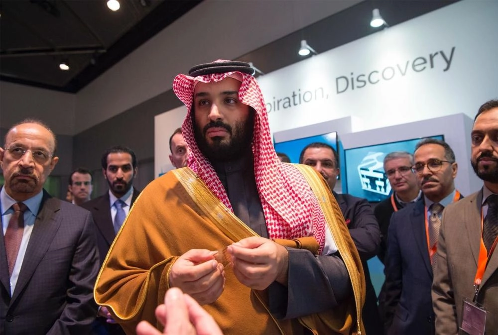 أثناء زيارة ولي العهد لمعهد ماساتشوستس (مكة)