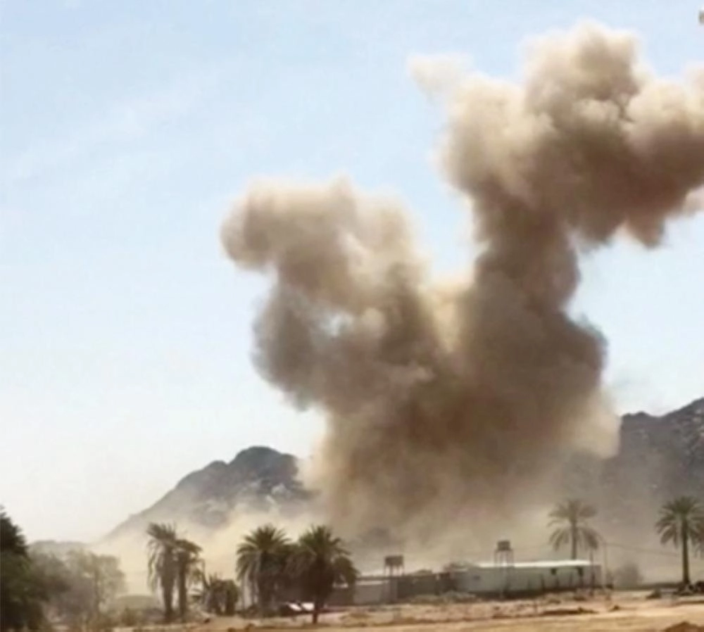 من سقوط الشظايا في إحدى المزارع بنجرا ن (مكة)