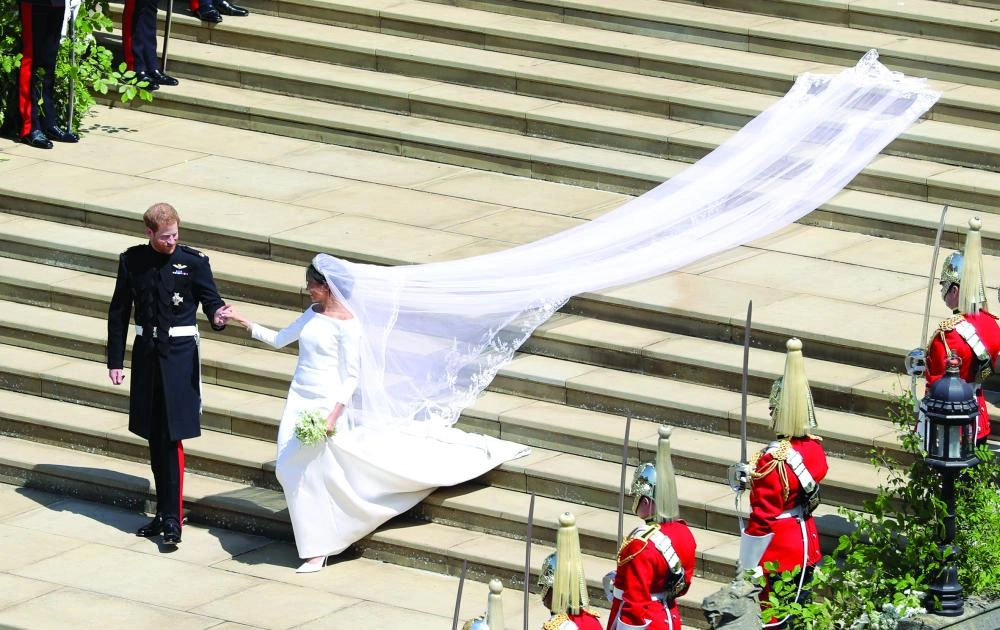  العروسان هاري وميجان ماركل (د ب أ) 