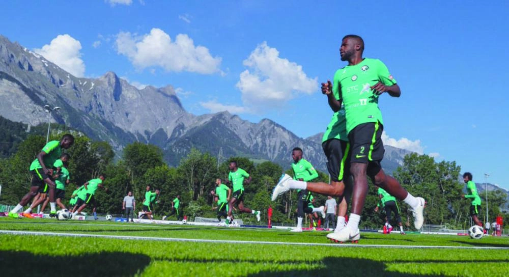 تدريبات الأخضر أمس (الاتحاد السعودي)