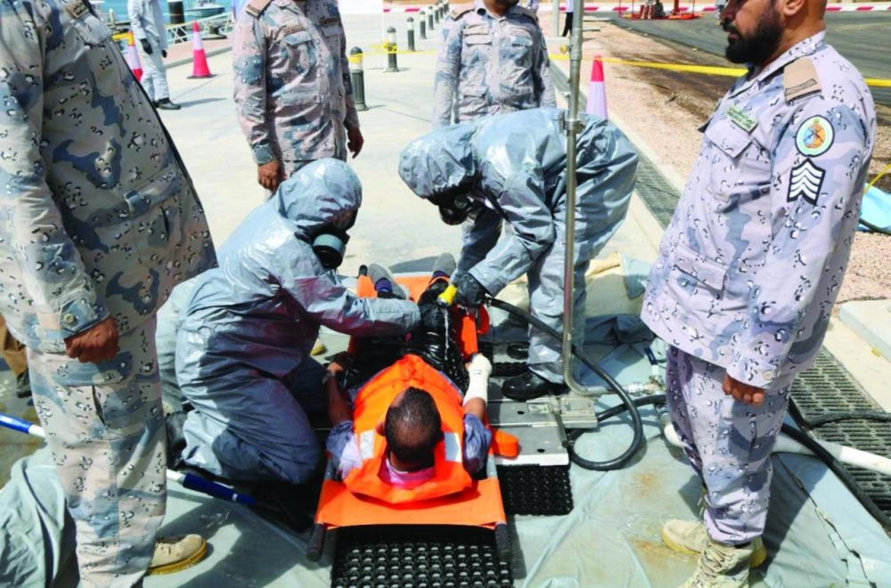 من عمليات الإنقاذ خلال التمرين  (واس)