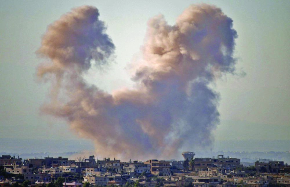 






آثار القصف على درعا                             (تويتر)