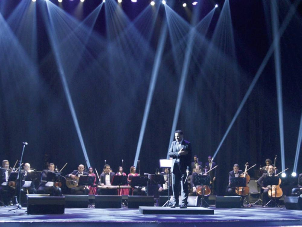 جانب من عرض الأوبرا المصرية في أبها أمس الأول                           (واس)