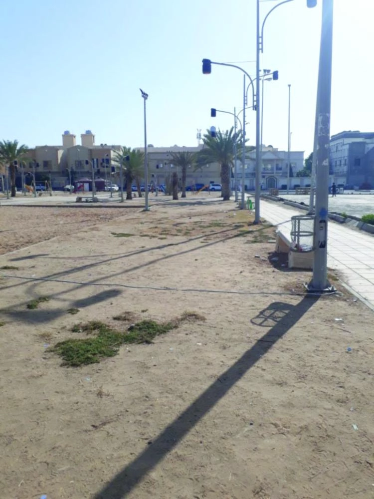 






الحديقة كما بدت جرداء بعد تعطيل الري           (مكة)