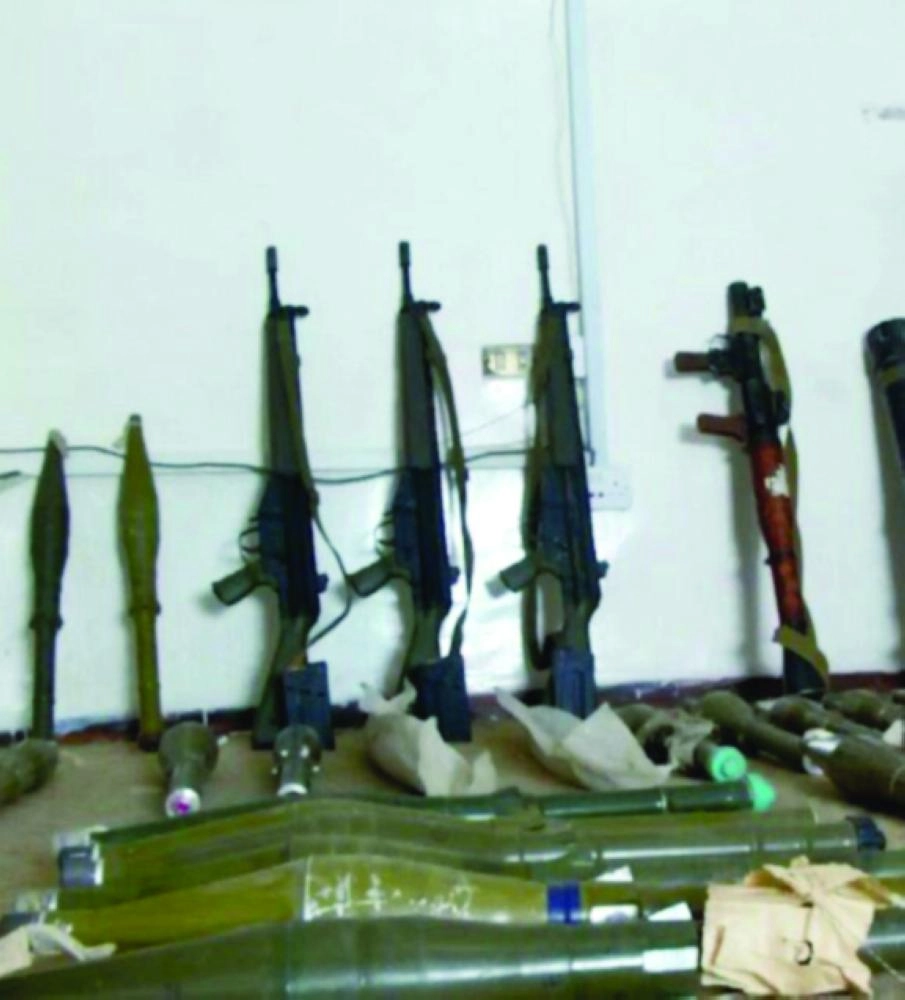 مخزن أسلحة ضبطته قوات التحالف سابقا (مكة)