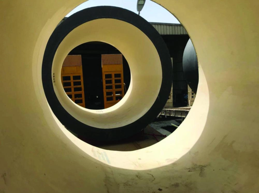 أحد الأنابيب الخرسانية                                                                     (واس)