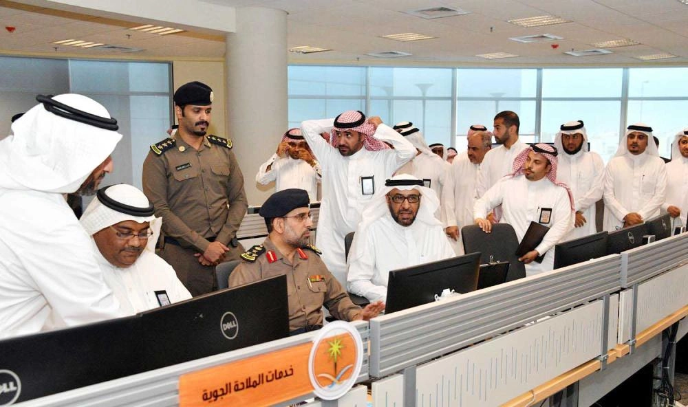 خليل الثقفي خلال تدشينه مركز التنبؤات (مكة)