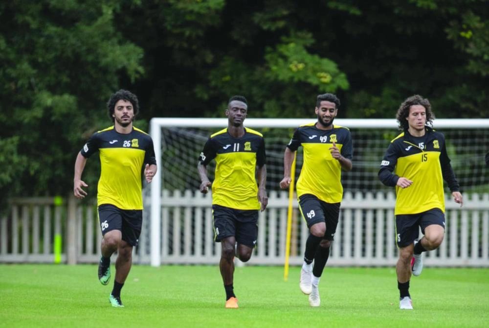 من تدريبات فريق الاتحاد لمواجهة السوبر (تويتر نادي الاتحاد)