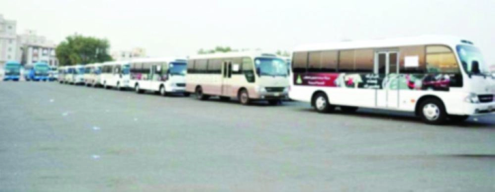 من أسطول حافلات نقل الحجاج                                                    (موقع النقابة)