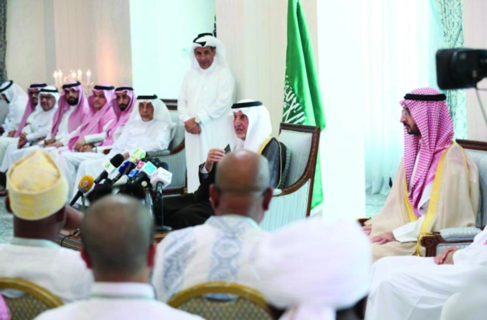 خالد الفيصل خلال المؤتمر الصحفي الختامي للحج (واس)