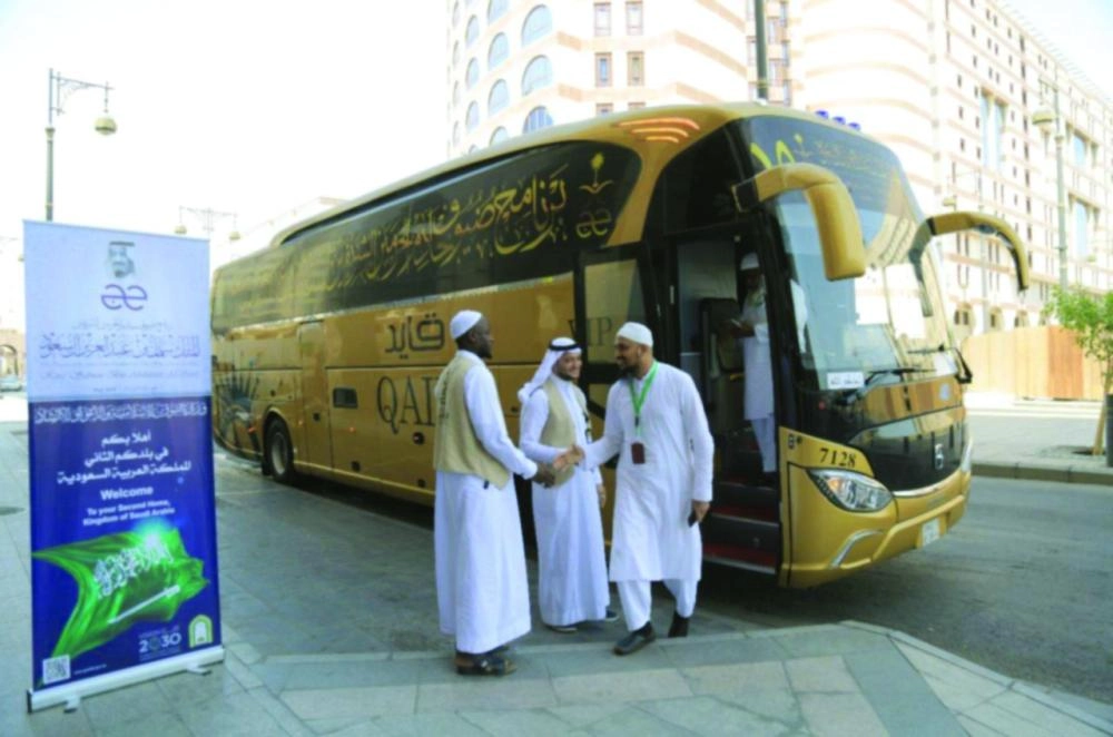 من وصول الحجاج إلى المدينة المنورة                             (واس)