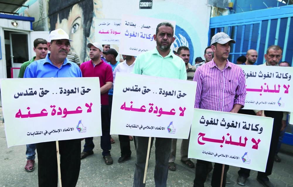 






وقفة احتجاجية سابقة في غزة ضد تقليص المساعدات للأونروا                                                                          (د ب أ)