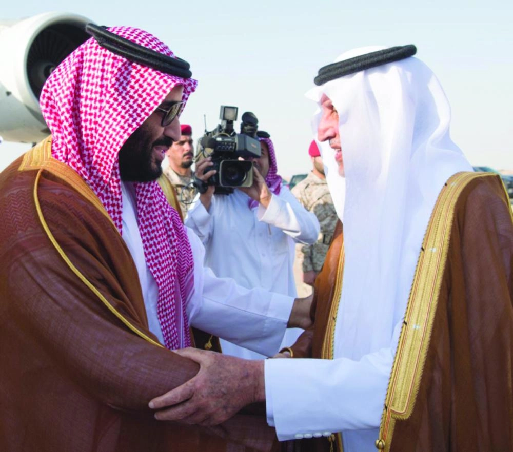 من مراسم رعاية ولي العهد لمهرجان الهجن بالطائف اليوم (واس)