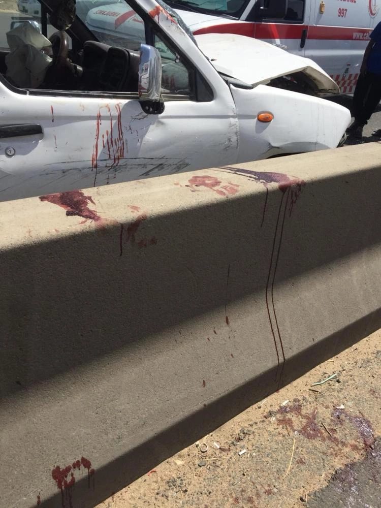 من آثار الحادث  (مكة)