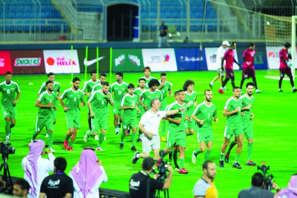 






لاعبو المنتخب العراقي في تمرينهم الأخير قبل المباراة