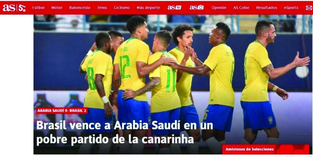 






جانب من متابعة صحيفة آس الإسبانية للبطولة