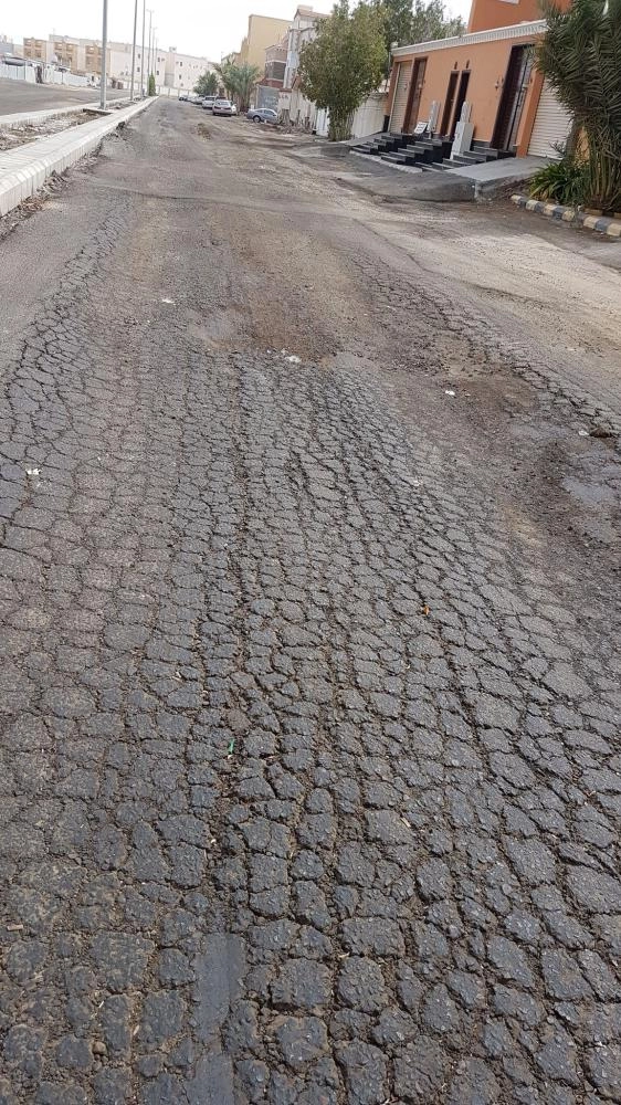 صورة التقطت لأحد الشوارع بجدة تأثرت 