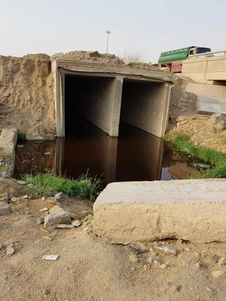 مجرى السيل في حي النوارية الغربية