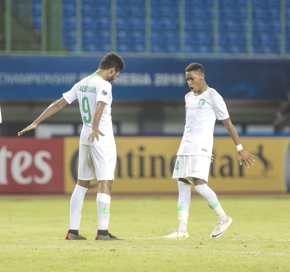 احتفالية فراس البريكان بهدفه أمس 