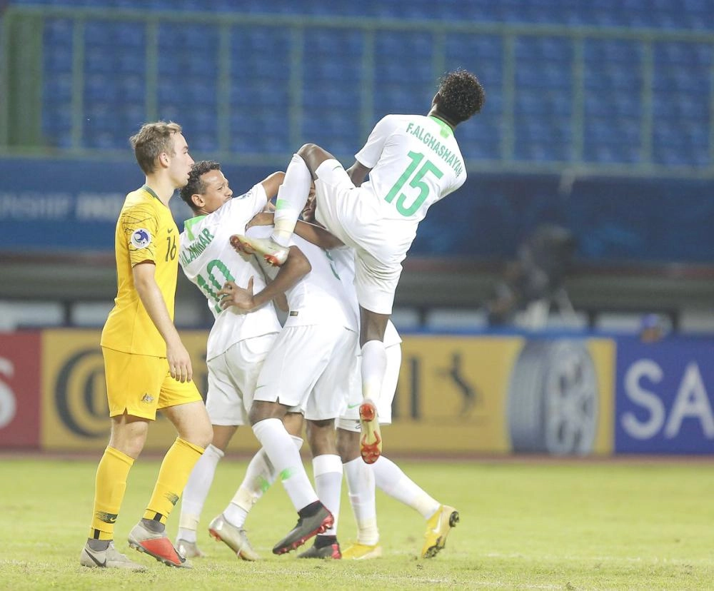 






فرحة لاعبي الأخضر بالفوز على أستراليا أمس                            (مكة)