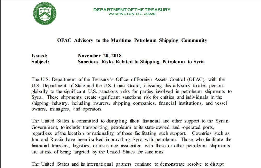 






بيان الخزانة الأمريكية                                  (تويتر)