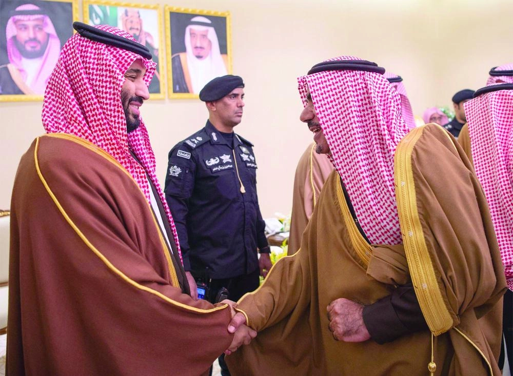 الأمير محمد بن سلمان لدى وصوله إلى الحدود الشمالية