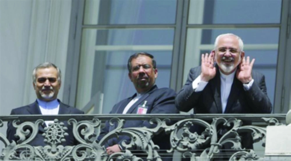 






 جواد ظريف قبل أحد الاجتماعات الحاسمة للاتفاق النووي     (تويتر) 