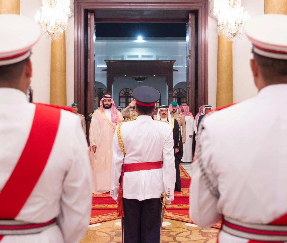 من مراسم الاستقبال