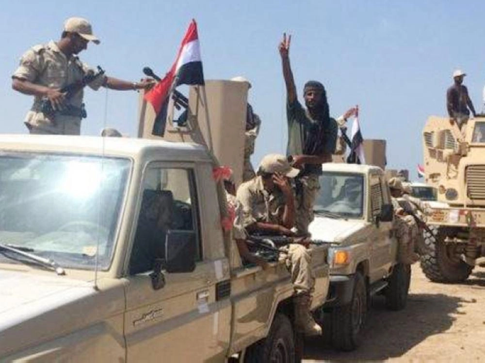آليات وأفراد تابعون للجيش الوطني اليمني (مكة)