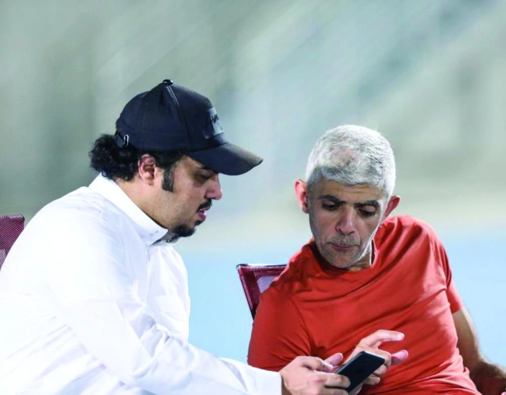 حمد الصنيع في المران (اعلامي الاتحاد)