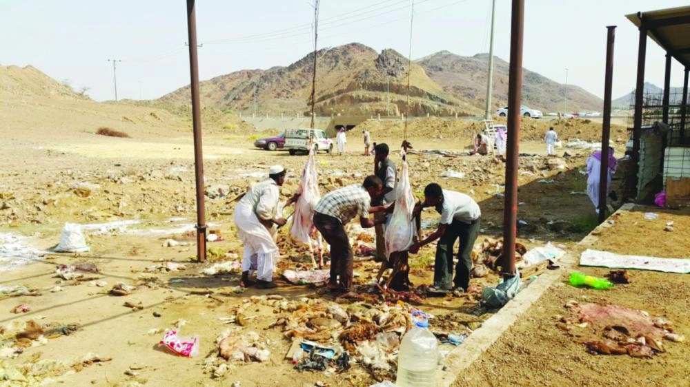 






عمال في مسلخ عشوائي ضبطته إحدى البلديات سابقا                                       (مكة)