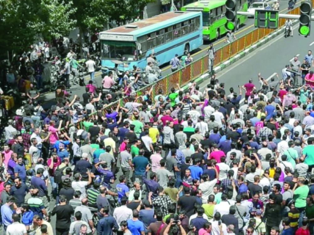 احتجاجات إيرانية (تويتر)