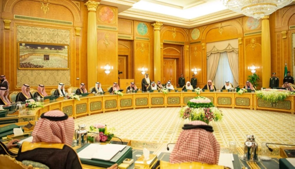 خادم الحرمين الشريفين خلال جلسة مجلس الوزراء عن الميزانية (واس)