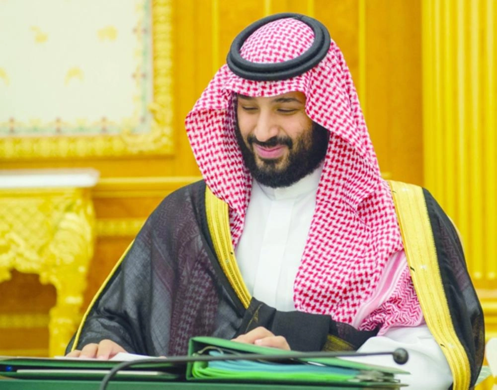 ولي العهد خلال جلسة مجلس الوزراء عن الميزانية (واس)