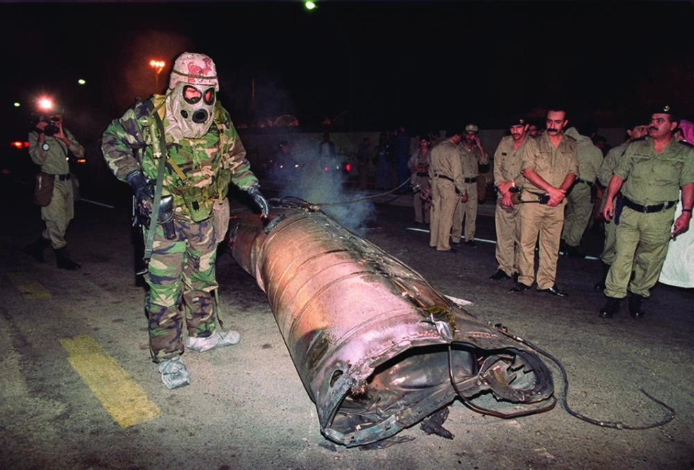 






صاروخ سكود عراقي وصاروخان إيرانيان حديثان                                                                     (تويتر)