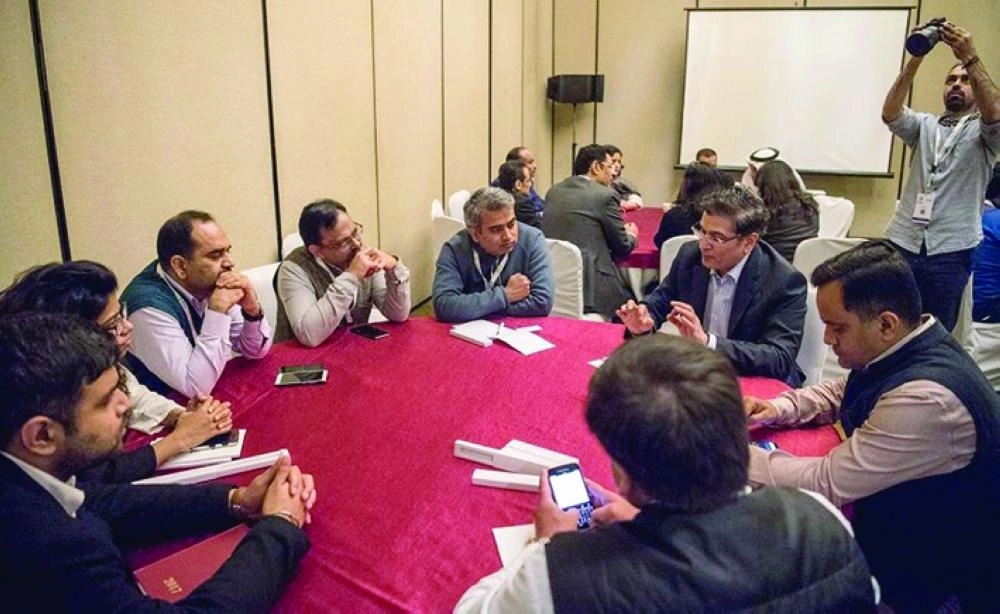 






الوفد الإعلامي خلال اللقاء                 (واس)