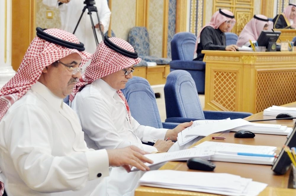 من جلسة الشورى أمس                                                         (واس)