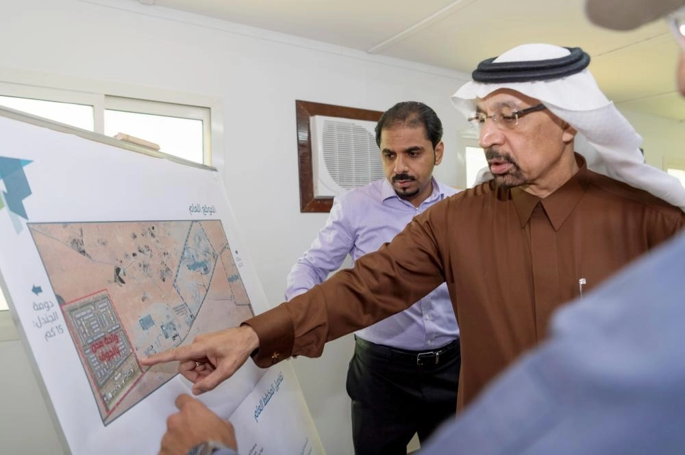 الفالح أثناء الجولة